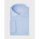 Chemise Semi-ajustée Prestige rayée bleue