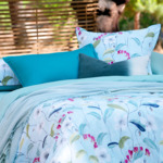 Olivier Desforges - Drap housse en percale de coton bleu, Muskine