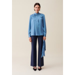 Blouse fluide col lavallière