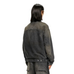 Veste réversible en denim et nylon