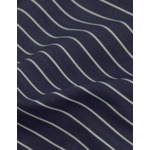 Chemise carl voyage col droit ouvert en popeline rayée marine