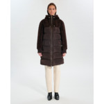 Manteau Meyera Chocolat en Polyester