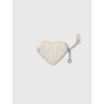 Porte-monnaie cœur matelassé métal