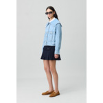 Veste jean denim col large