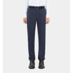 Pantalon De Costume Prince De Galles Bleu Marine En Laine Homme