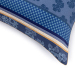 Kenzo - Taie d'oreiller en satin bleu, K Origami