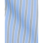 Chemise irina col italien en popeline rayée bleu