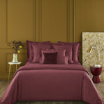Yves Delorme - Taie d'oreiller en satin de coton rose, Triomphe