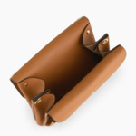 Pochette à rabat avec bandoulière amovible Sans couture en cuir grainé