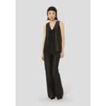 Top Topaze-Noir en Polyester