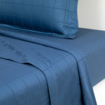 Olivier Desforges - Drap plat en satin de coton gris, Baptiste