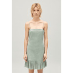 Robe courte volantée amande