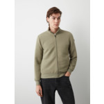 Sweat zippé à rayures milleraies en Ottoman