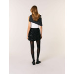 Jupe courte en maille à sequins