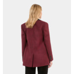 Blazer Pied De Poule Noir Et Rouge Femme