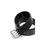 Ceinture en cuir avec triple boucle à ardillon