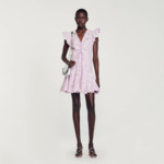 Robe courte en guipure marguerites