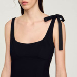 Robe courte bimatières