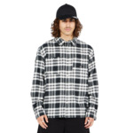 Plaid Button Down Shirt Black