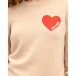 Pull Col Rond Cœur Broderie Future