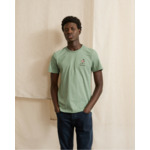 T-shirt vert clair broderie sans pression