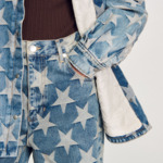 Blouson surchemise en jean étoiles