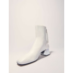 Bottines en cuir à bout carré