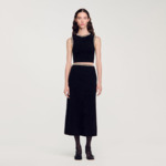 Top en maille à col bijoux