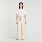 T-shirt court perlé