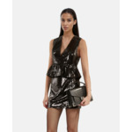 Top À Sequins Noir Femme