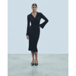 Robe Longue Manche Longue Col Polo