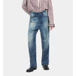 Jean Clouté Droit Bleu Femme