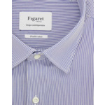 Chemise Semi-ajustée rayée bleue