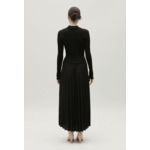 Robe Twist maille plissée noire