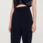 Pantalon large à bande latérale satinée