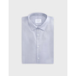Chemise semi-ajustée infroissable bleue