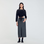 T-shirt noué à strass