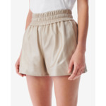 Short Taille Haute En Cuir Lamé Sultan