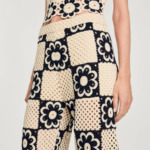 Pantalon en maille crochet