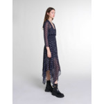 Robe longue asymétrique imprimé fleurs