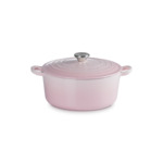 Cocotte ronde 24cm en fonte émaillée shell pink