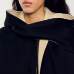 Manteau en laine à écharpe