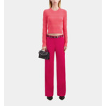 Pull Fuchsia En Maille Ajourée Femme