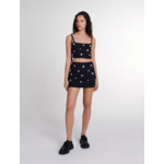 Short trompe l'œil à strass