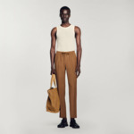 Pantalon droit élastiqué