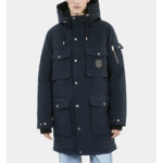 Parka À Capuche Bleu Marine Homme