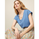 T-SHIRT V LIN VISCOSE