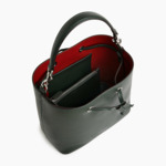 Sac seau Louise en cuir grainé