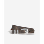 Ceinture Fine En Cuir Marron
