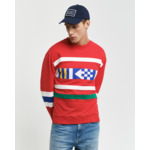 Sweat-shirt ras du cou à empiècements